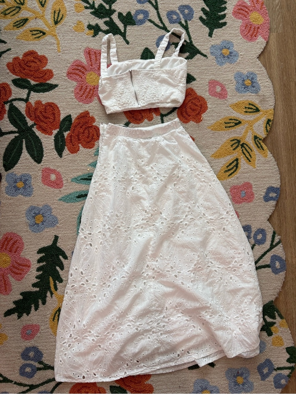 Petal & Pup White Eyelet Crop Top & Skirt Set - Picture 2 of 5